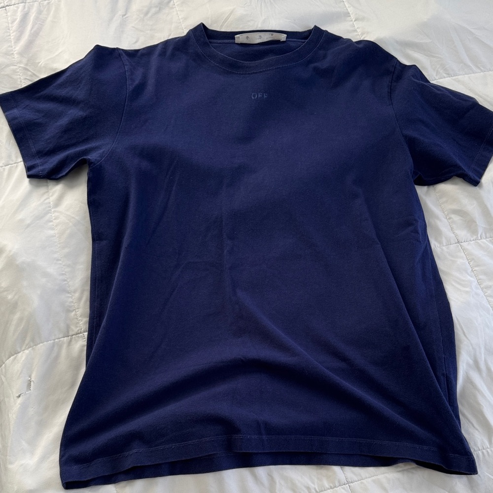 Off-White Navy Short Sleeve Tee